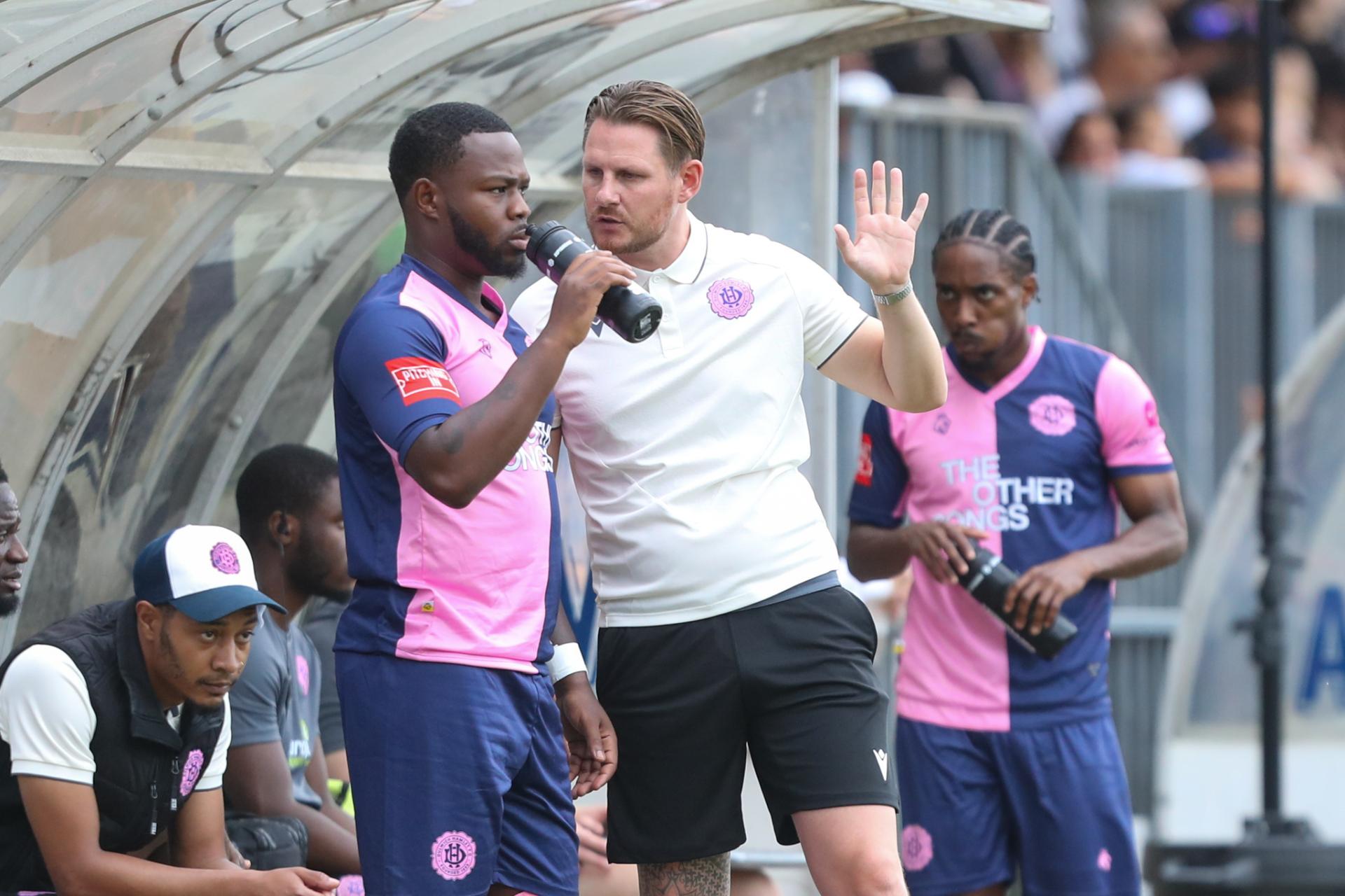 Mark Dacey reacts to our 2-0 win against Cheshunt on Saturday afternoon.