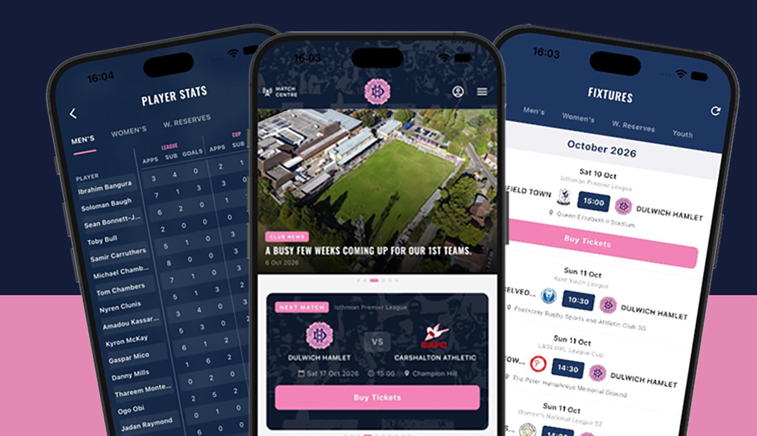 Dulwich Hamlet FC fan app