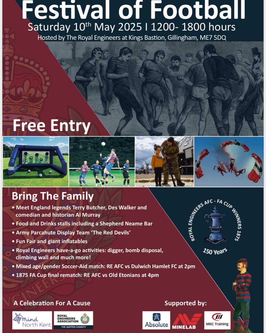 Dulwich Hamlet to Face Royal Engineers in Charity Match