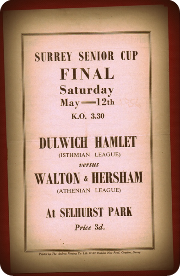 Venue for Monday's Walton &amp; Hersham Friendly