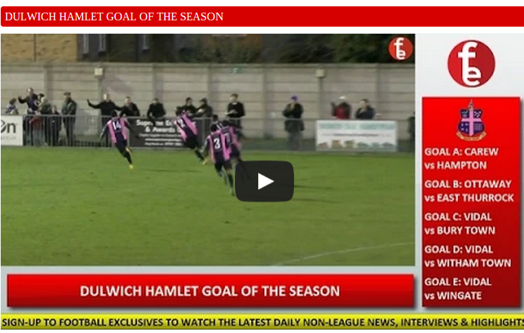 Vote now for your Dulwich Hamlet Goal of the Season