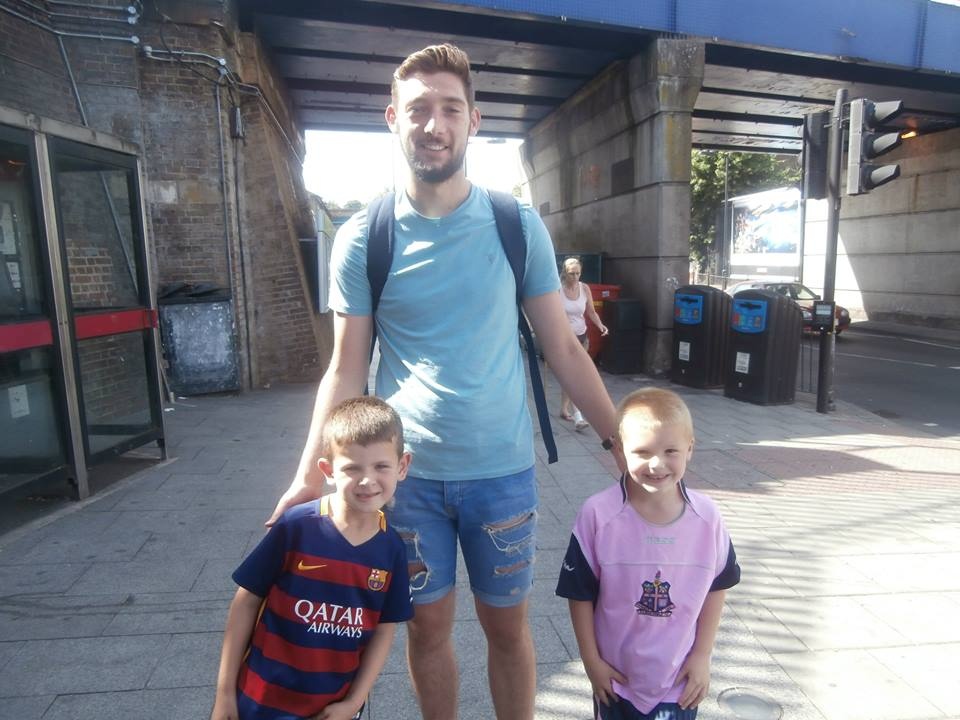 Two happy young fans!