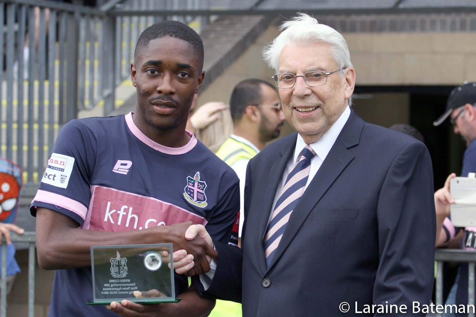 CONGRATULATIONS TO DULWICH HAMLET TRIPLE CENTURION NYREN CLUNIS