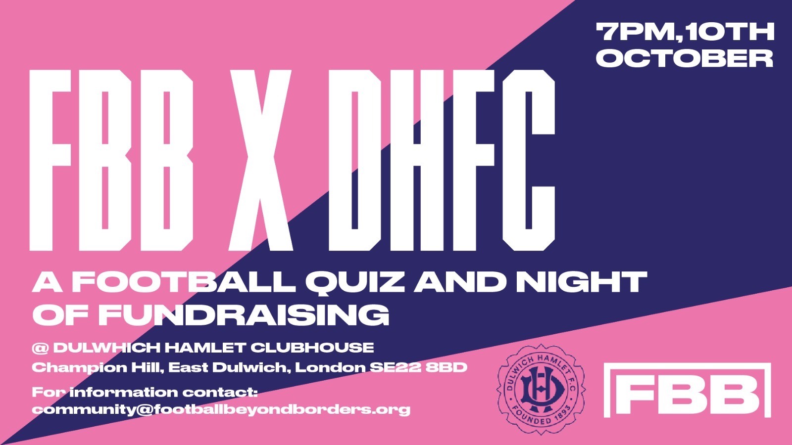 Quiz night: Thursday 10th October