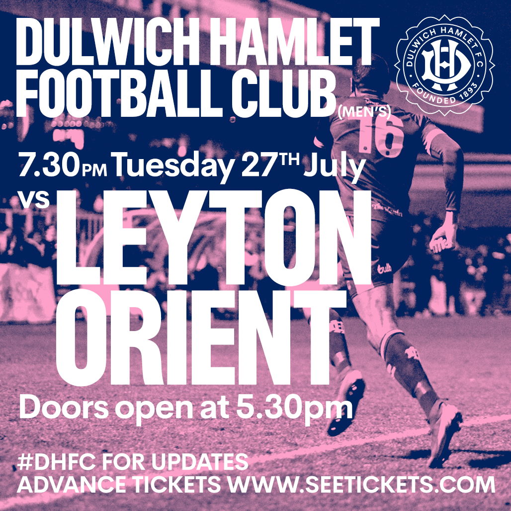 TOMORROW - LEYTON ORIENT (H) TICKETS ON SALE NOW