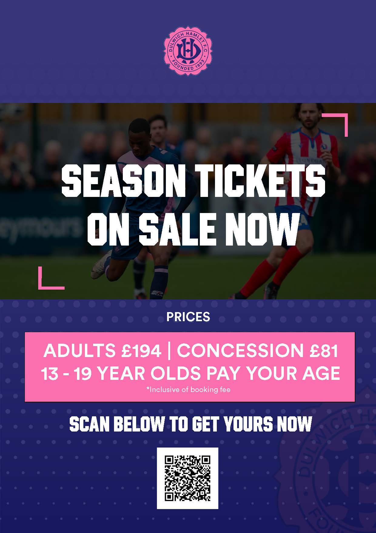Season Tickets On Sale Now