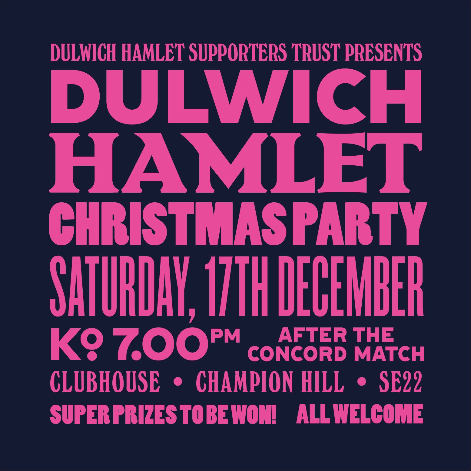 Concord Rangers + DHST Christmas Party