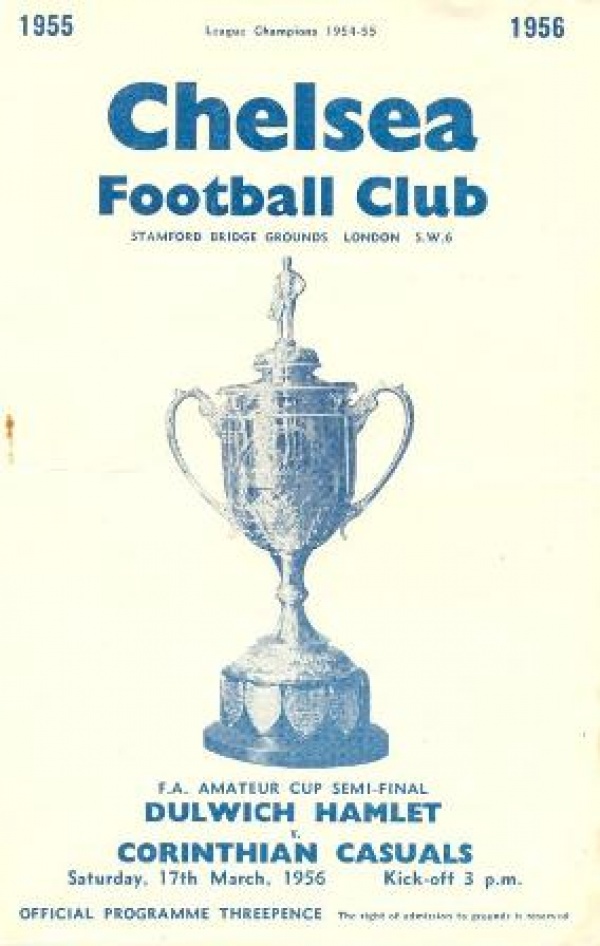 THIS EVENING’S MATCH PREVIEW – CORINTHIAN-CASUALS (HOME) - LONDON SENIOR CUP