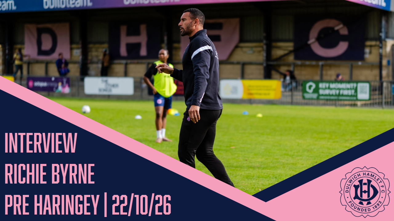 Richie Byrne talks ahead of our FA Cup trip to Haringey Borough | 22/10/26