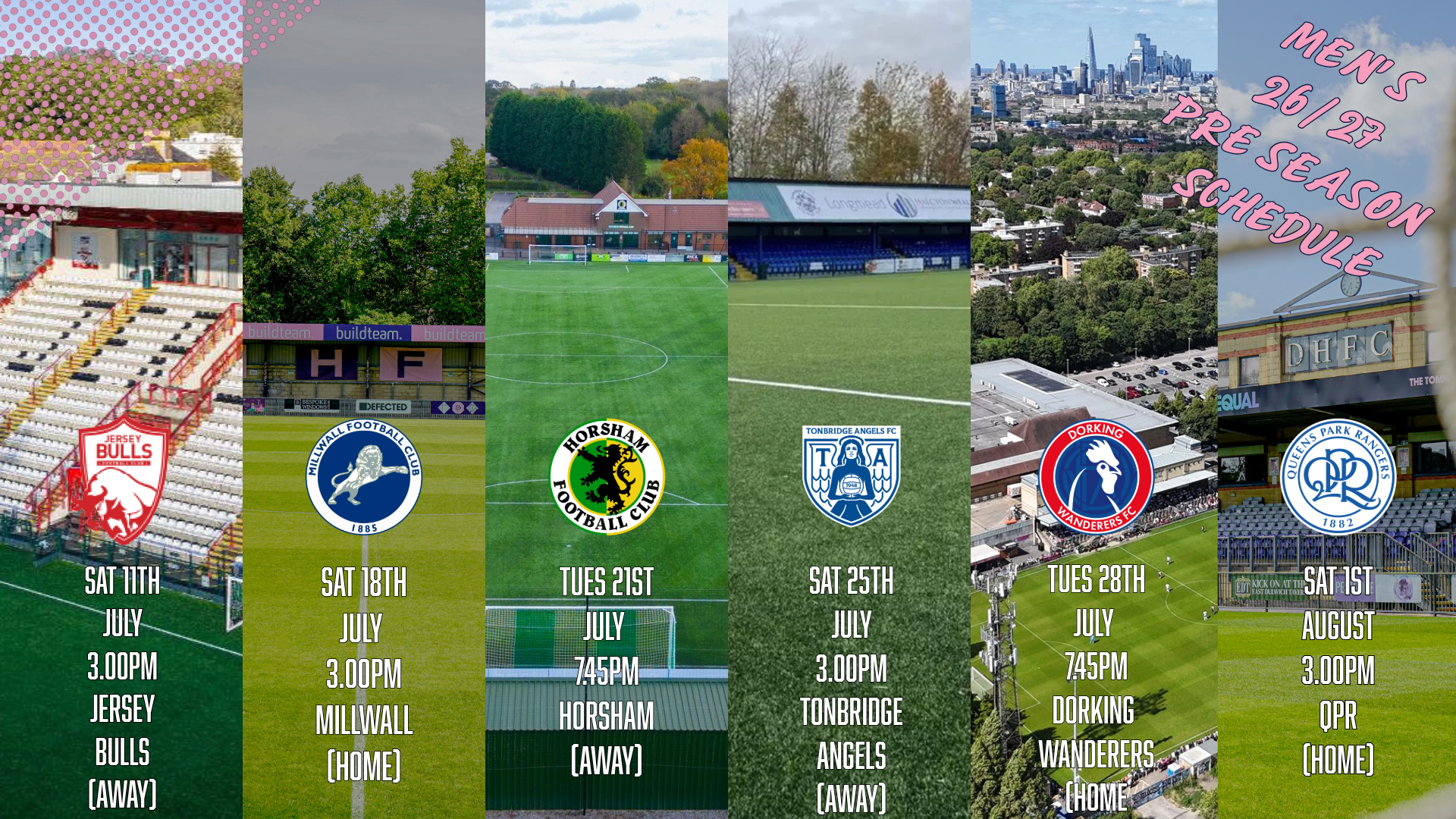 Men's Team Summer Schedule Confirmed