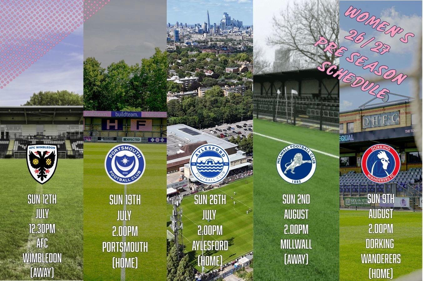 WOMEN'S 1ST TEAM PRE-SEASON SCHEDULE ANNOUNCED